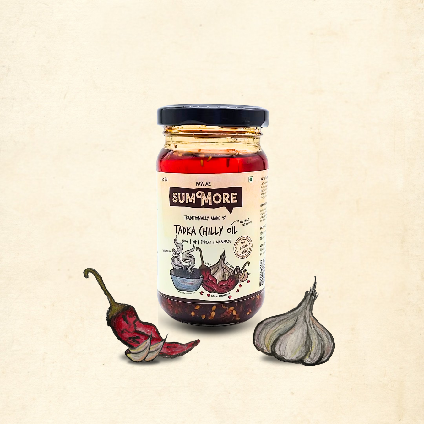 Jar of Tadka Chilly Oil by pass me Summore 